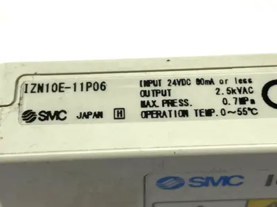 Used SMC Nozzle Type Ionizer, 6mm Port, Rc 1/8" DAMAGED MOUNTING HOLES Electrostatic Air Cleaners Michigan US | Maverick Industrial Sales #1454293