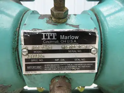 ITT 1A0D SNNN Air Operated Pneumatic Diaphragm Pump 1"NPT 316 Stainless 125psi