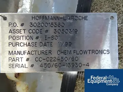 USED Chem Flowtronics 120 Sq Ft Chem Flowtronics Coil Condenser, Hastelloy, 150#