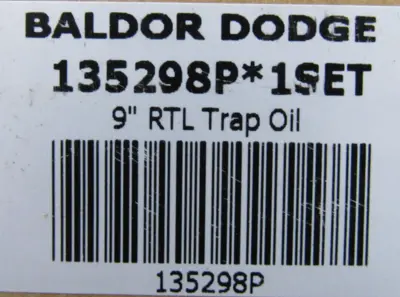NEW BALDOR 135298 NO. 1500 TRAPEZOIDAL OIL RING