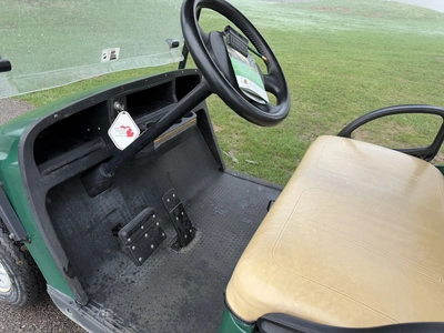 (1) 2017 E-Z-Go golf cart with a Kawasaki gas engine, model 625111G01, includes canopy, ball cover, ...