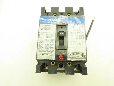 Thomas & Betts FS360100A Type FS 3-Pole Circuit Breaker 100A 3PH 600V Shunt Trip