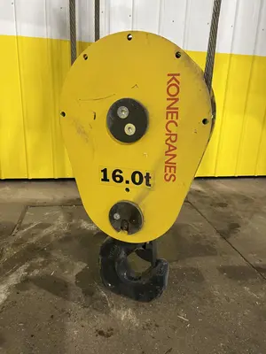 17.5 TON (2014) KONE-CRANES MODEL #CXT60410160P75GGN0S SINGLE GIRDER OVERHEAD CRANE HOIST & TROLLEY: STOCK #18633