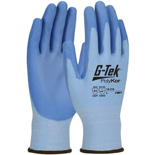 PIP Cut Resistant Gloves Seamless Knit G-Tek PolyKor BLUE 18G XXS 16-318/XXS