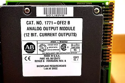 NEW ALLEN BRADLEY 1771-OFE2 OUTPUT MODULE SER.B 1771OFE2
