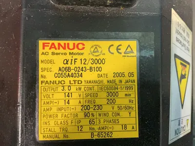 Used 2005 FANUC AIF 12/3000/ A06B0243B100 Motors (misc) Ohio US | HGR 24 #1324922