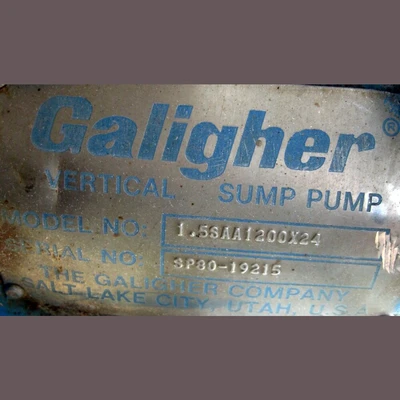 USED GALIGHER PUMPS 1.5SAA1200X24