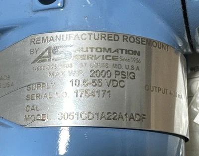 USED Rosemount 3051CD1A22A1ADF
