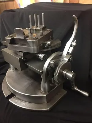 2795-385 RARE ANTIQUE ROSE ENGINE TURNING MACHINE GUILLOCHE RADIUS TOOL SLIDE