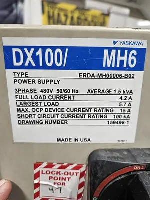 USED 2012 YASKAWA MOTOMAN MH6
