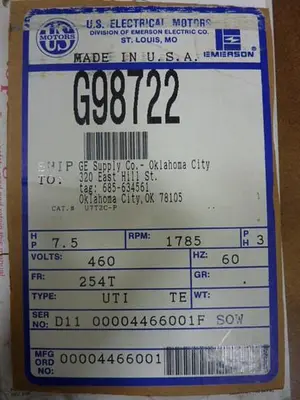 NEW US ELECTRICAL MOTORS 698722
