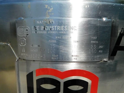 USED LEE 150 GALLON PRESSSURE TANK 150 UDBT