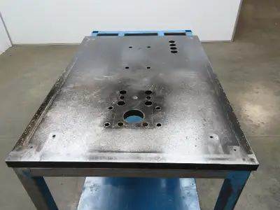 1-1/8" Steel Top Machine Base Welding Table Work Bench 50"W 30"D 34-3/4"H