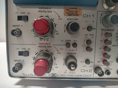 Telequipment D67 Dual Channel Oscilloscope 50MHz CRT Tektronix B072860