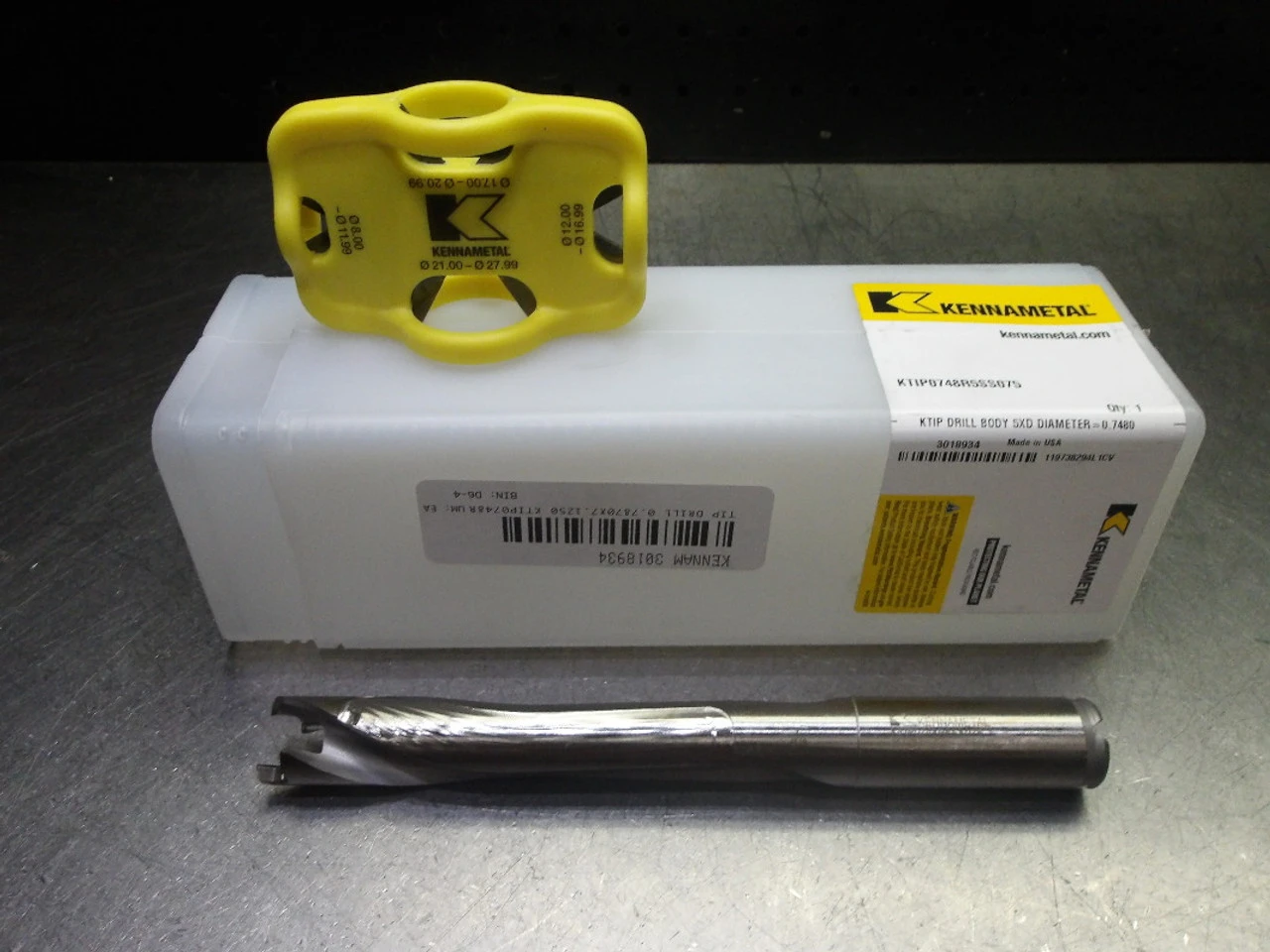 Kennametal 0.7480" Coolant Thru Drill 3/4" Shank KTIP0748R5SS075 (LOC2303A)