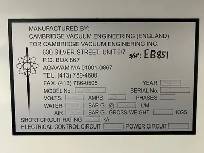 2021 CAMBRIDGE VACUUM CW 606 Beam Welders | Kempler Industries (7)
