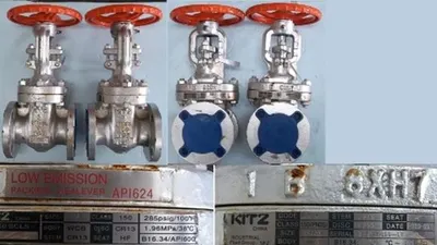 QTY. 2. KITZ 2" 150 RAISED FACE FLANGED WCB GATE V...