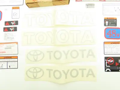 Toyota 04098-U5713-71 Electric Forklift B500 Decal Kit 48V W/Warning Tags