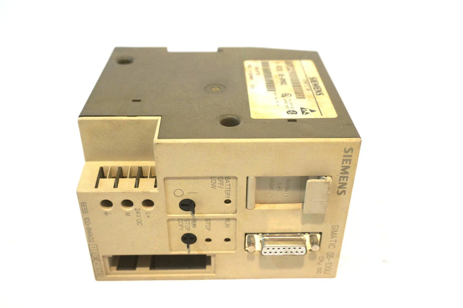 SIEMENS 6ES5-100-8MA02 CPU MODULE 6ES51008MA02