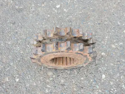 Roller Chain Sprocket HD120B16T20SPLINE, Double, 16 Teeth, Splined