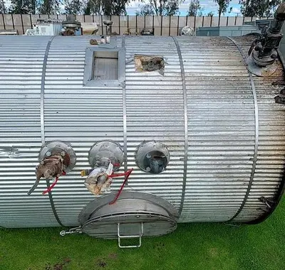 Tank, 2,000 Gallon, 316L Stainless Steel, UL 142, 5' X 14', Agitated #S743622