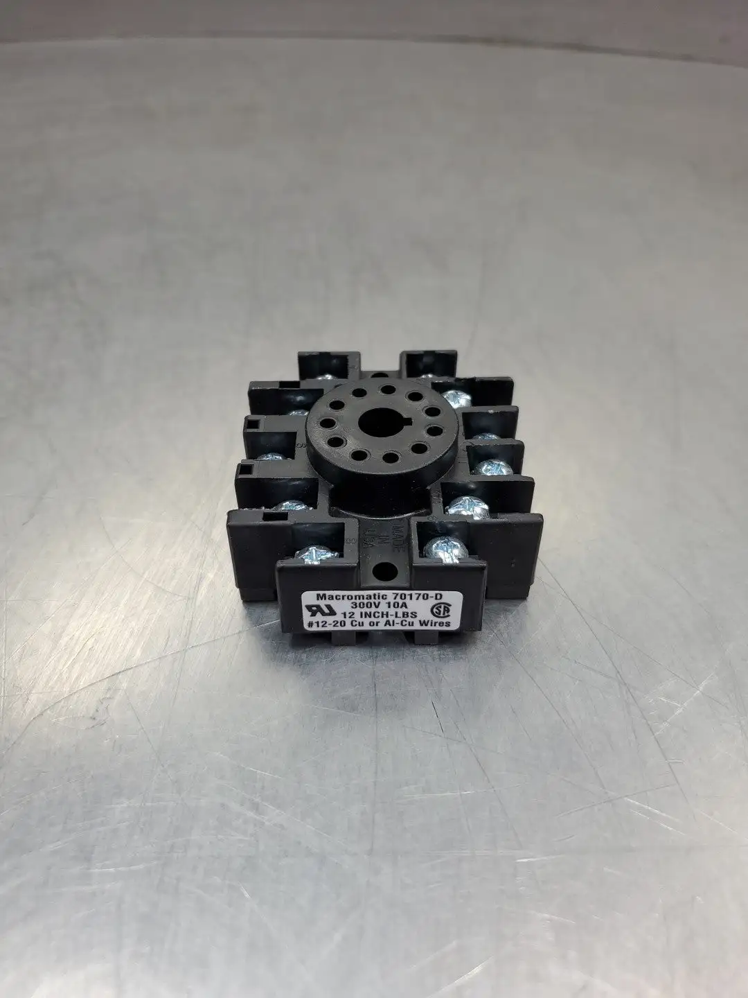 USED Macromatic 70170-D 11-Pin Relay Base, 300V, 10A.