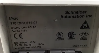 Used Schneider 110 CPU 512 01 Programmable Logic Controllers South Carolina US | Palmetto Automation #1159223