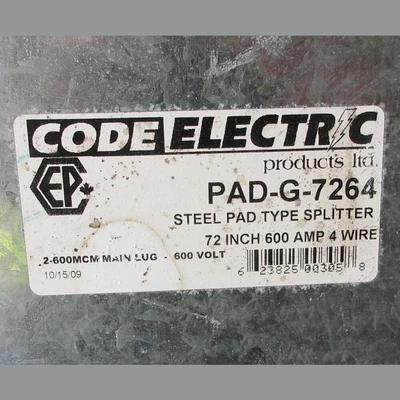 USED CODE ELECTRIC PAD-G-72-64
