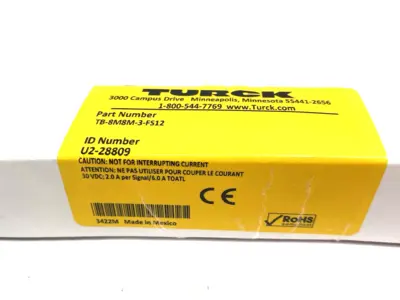 NEW TURCK PASSIVE ACTUATOR/SENSOR JUNCTION BOX, 8 PORTS TB-8M8M-3-FS12