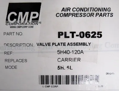 NEW CMP PLT-0625 VALVE PLATE ASSEMBLY PLT0625 5H40-120A