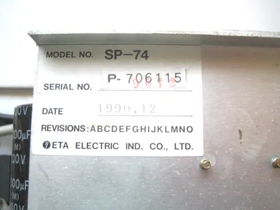ETA ELECTRIC SP-74 POWER SUPPLY SP74