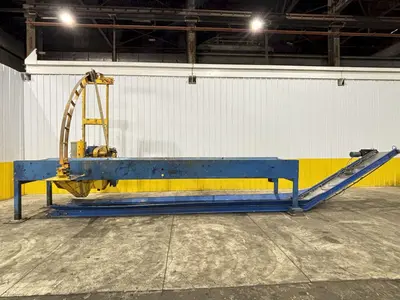 15 HP L&M EQUIPMENT MODEL #HMPC-7-24 CROSS CUT BUNDLE TRAVELING ARCH WOOD BUNDLE SAW WITH CONVEYOR: STOCK #22922