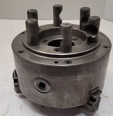 8-1/4" DIAMETER, 3 JAW LATHE CHUCK WITH 2.25" THROUGH HOLE AND D1-6 MOUNT TYPE