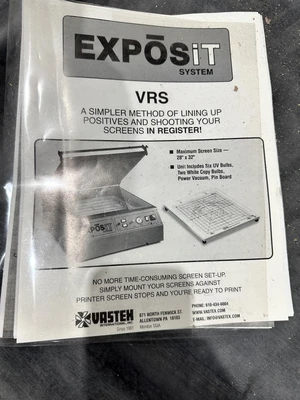 VASTEX VRS 28" X 32" SCREEN PRINT ALIGNMENT