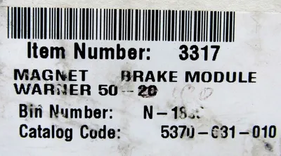 NEW WARNER ELECTRIC 5370-631-010 MAGNETIC BRAKE MODULE 5370631010