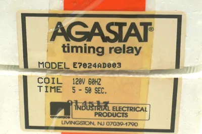 NEW AGASTAT E7024AD003 TIMING RELAY