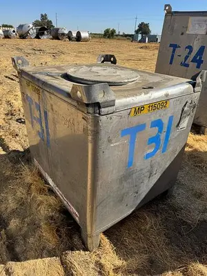 Tank, 350 Gallon, 316 Stainless Steel, LiquiTote, #5991124