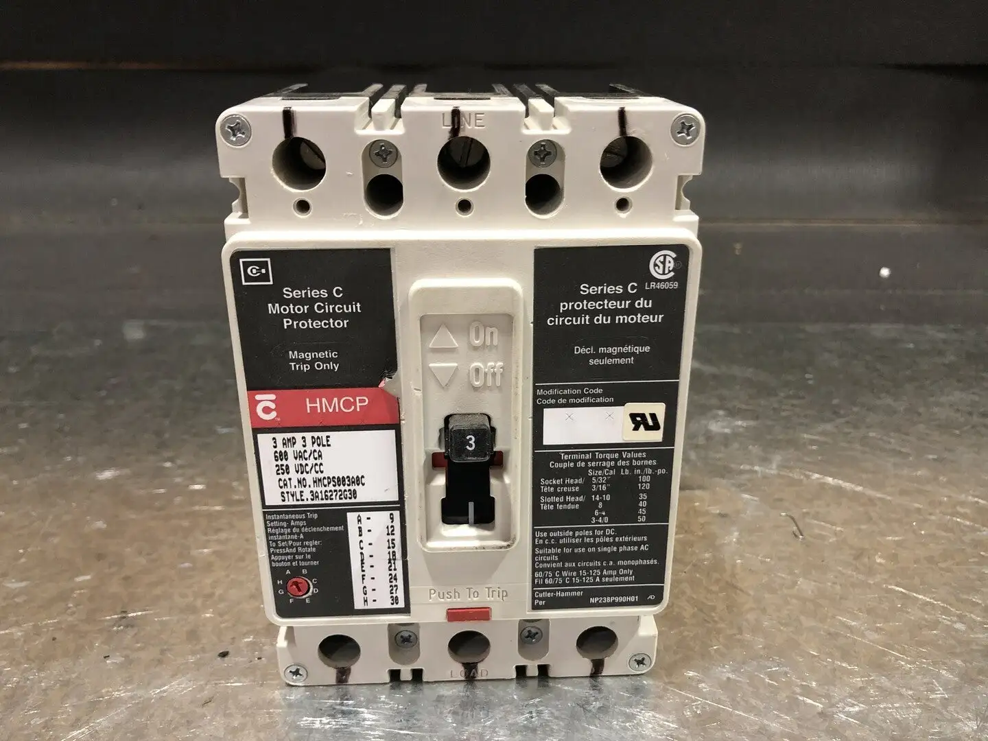 NEW CUTLER-HAMMER HMCP003A0C