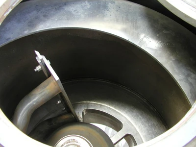 Krauss-Maffei VZU 125/3.2 perforate basket centrifuge, 316L SS.