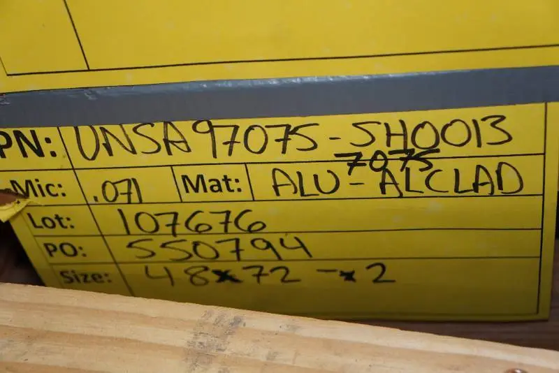7075-0 Sheet Metal - .071" - 30+ Sq Ft