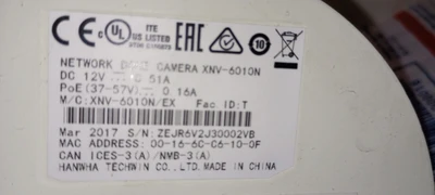 USED Wisenet Hanwha Techwin WiseNet X