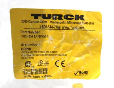 NEW TURCK VB2-FSM 4.4/2FKM 4 SPLITTER U0098 VB2FSM442FKM4