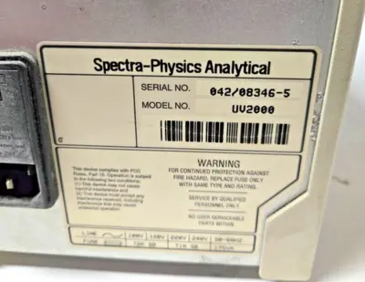USED Spectra Spectra-Physics SpectraSystem UV2000