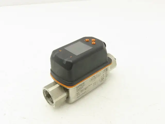 IFM SV5610 Vortex Flowmeter w/Display 18-30VDC 32-634GPH/.55-10.55GPM 1/2"FNPT