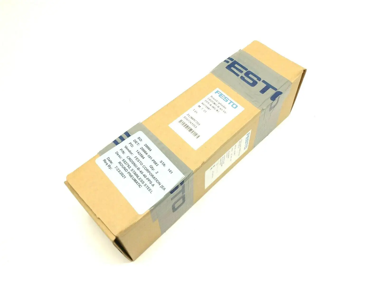 CRDSNU-B-40-40-PPS-A-MG-A1, 8073987 | Festo CRDSNU-B-40-40-PPS-A-MG-A1 Stainless Round Pneumatic Cylinder 8073987 - New – Open Box