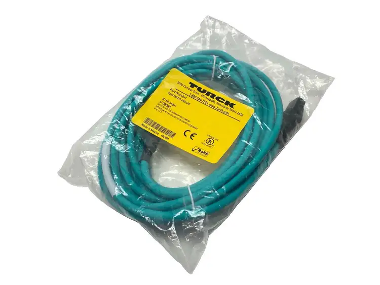 New | in-Stock Turck Industrial Ethernet Cordset M12 4-Pin - RJ45 5m U-08085 Misc Electrical & Power Parts Michigan US | Maverick Industrial Sales #1402952
