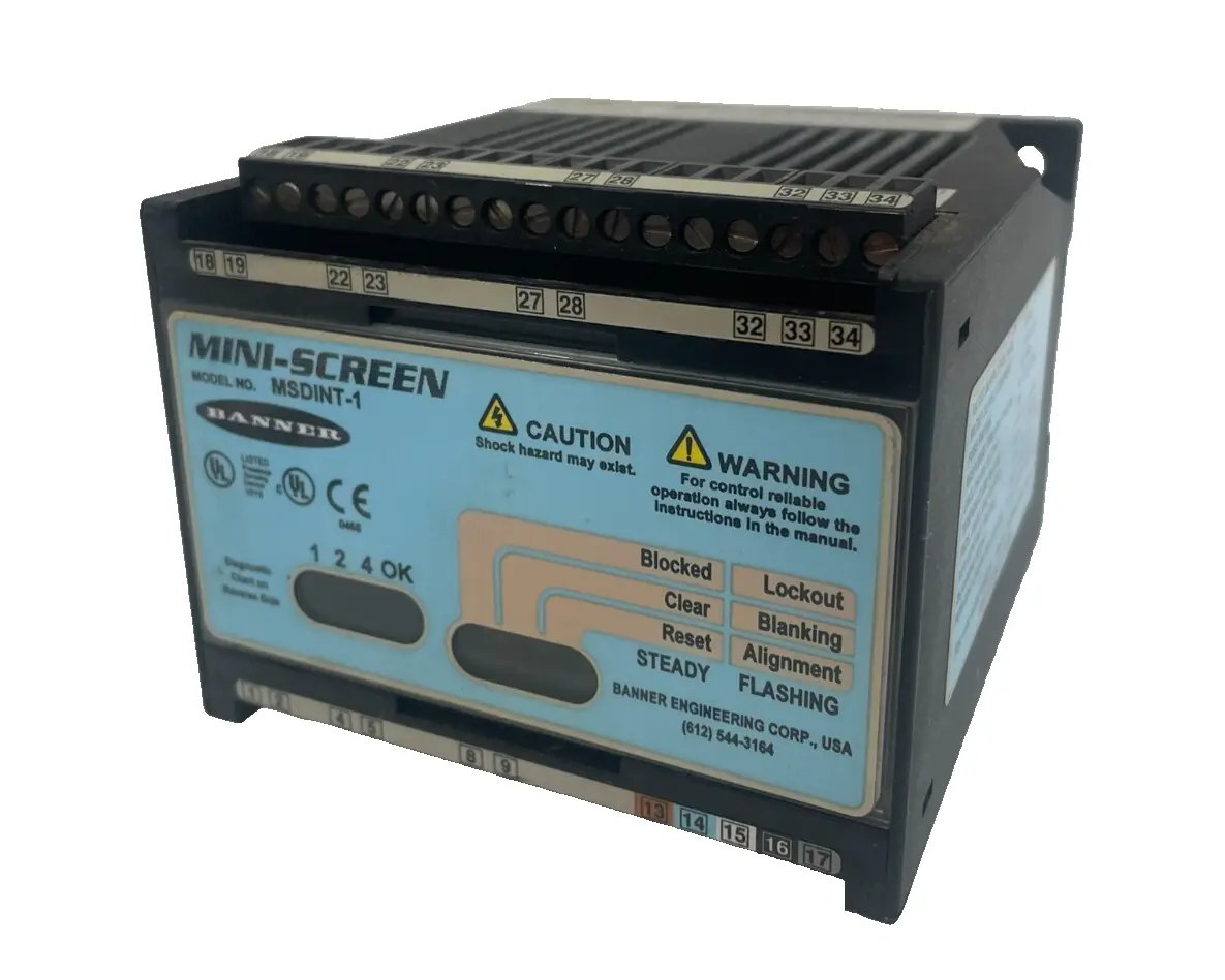 USED BANNER MSDINT-1 MINI SCREEN CONTROL MODULE MSDINT1