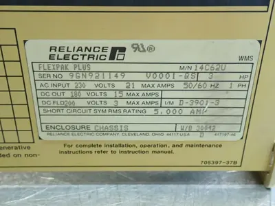 USED RELIANCE ELECTRIC 14C62U