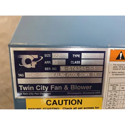 USED TWIN CITY FAN BCV-SW 122