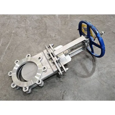 Used 6" A-C Valve Inc. Stainless Steel Manual Knife Gate Valve
